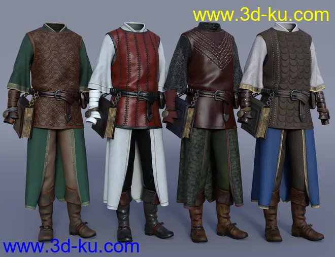 dForce Cleric Outfit Textures模型的图片7