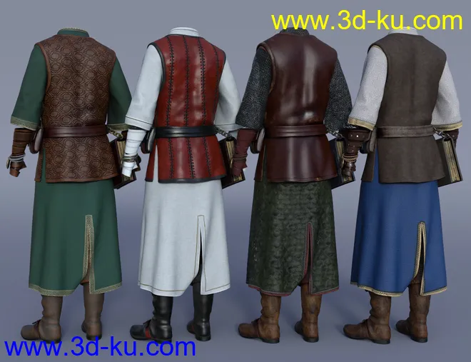 dForce Cleric Outfit Textures模型的图片8