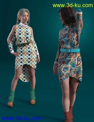 3D打印模型dForce Cold Shoulder - Patterned Knit Textures的图片