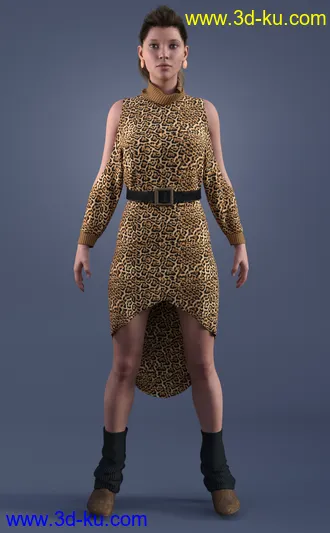 3D打印模型dForce Cold Shoulder - Patterned Knit Textures的图片