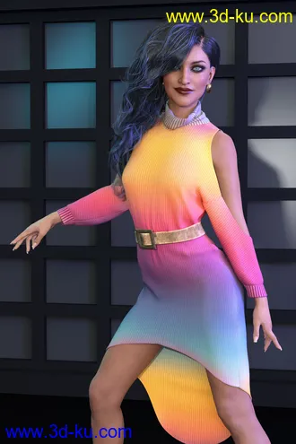 3D打印模型dForce Cold Shoulder Dress for Genesis 8 and 8.1 Females的图片