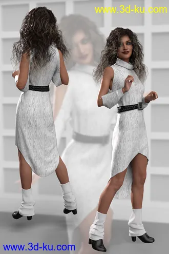 3D打印模型dForce Cold Shoulder Dress for Genesis 8 and 8.1 Females的图片