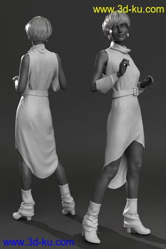 3D打印模型dForce Cold Shoulder Dress for Genesis 8 and 8.1 Females的图片