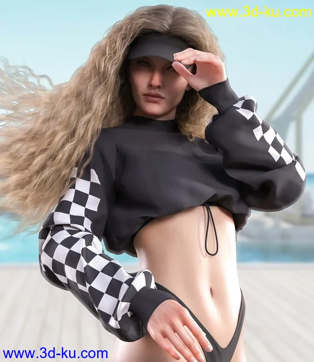dForce Cold Summer Outfit for Genesis 8 & 8.1 Females模型的图片1