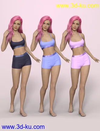 3D打印模型dForce Comfy Outfit for Genesis 8 and Genesis 8.1 Females的图片