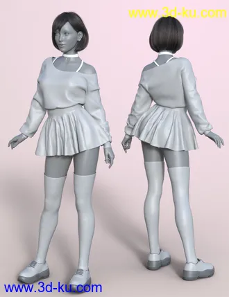 3D打印模型dForce Comfy Outfit for Genesis 8 and Genesis 8.1 Females的图片