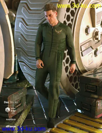 3D打印模型dForce Coveralls and Tools Textures的图片