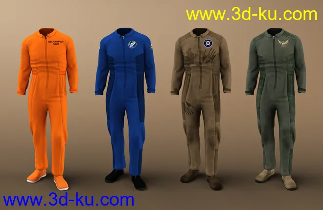 dForce Coveralls and Tools Textures模型的图片6