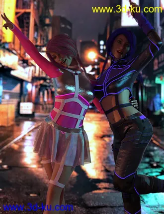 3D打印模型dForce CyberGirl Outfits for Genesis 8 Females的图片