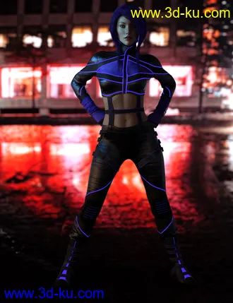 3D打印模型dForce CyberGirl Outfits for Genesis 8 Females的图片