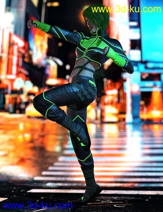 3D打印模型dForce CyberGirl Outfits for Genesis 8 Females的图片