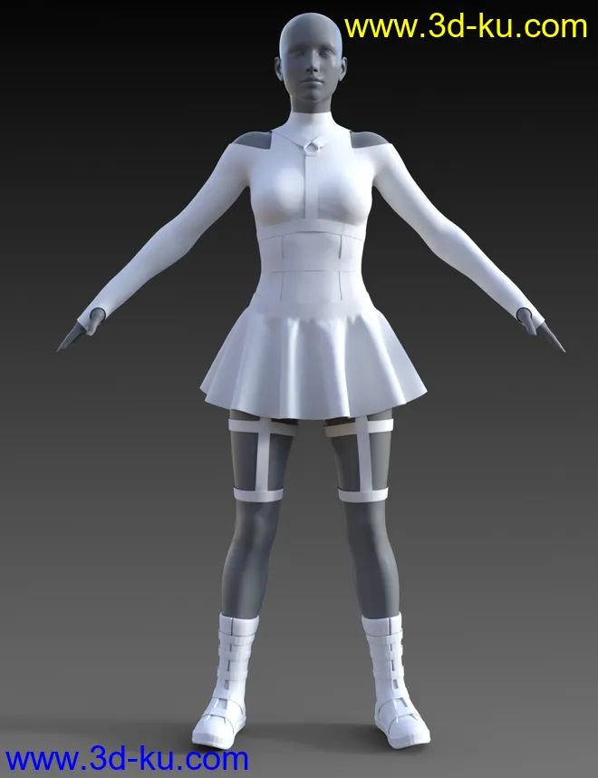 dForce CyberGirl Outfits for Genesis 8 Females模型的图片11