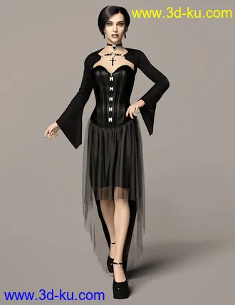 3D打印模型dForce Dark Vamp Outfit for Genesis 8 and 8.1 Females的图片