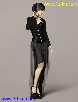 3D打印模型dForce Dark Vamp Outfit for Genesis 8 and 8.1 Females的图片