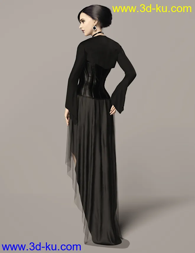 dForce Dark Vamp Outfit for Genesis 8 and 8.1 Females模型的图片6
