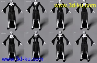 3D打印模型dForce Dark Vamp Outfit for Genesis 8 and 8.1 Females的图片
