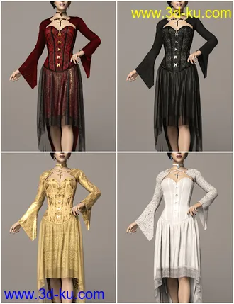 3D打印模型dForce Dark Vamp Outfit Texture Expansion的图片