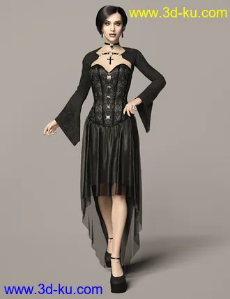 3D打印模型dForce Dark Vamp Outfit Texture Expansion的图片