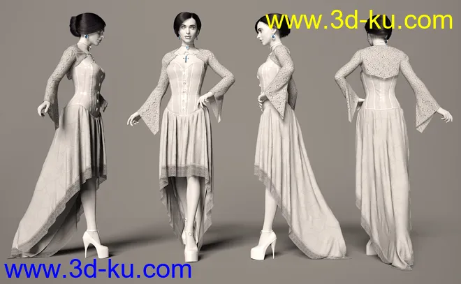 dForce Dark Vamp Outfit Texture Expansion模型的图片12