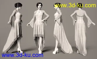 3D打印模型dForce Dark Vamp Outfit Texture Expansion的图片