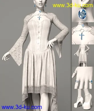 3D打印模型dForce Dark Vamp Outfit Texture Expansion的图片