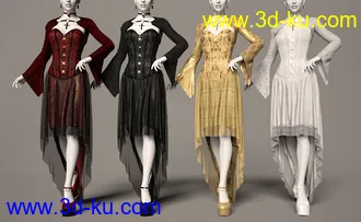 3D打印模型dForce Dark Vamp Outfit Texture Expansion的图片