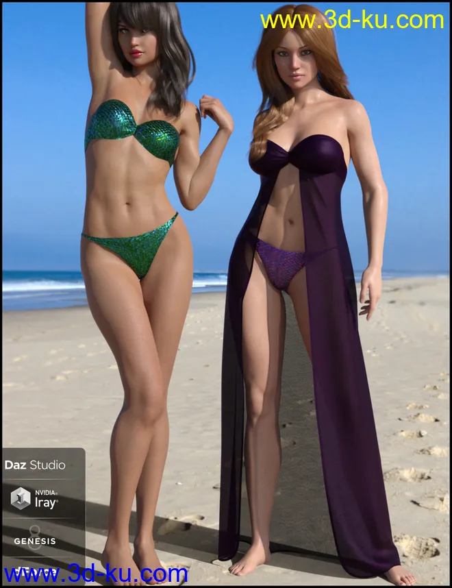 dForce Dresskini for Genesis 8 Female(s)模型的图片1