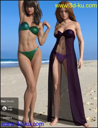 3D打印模型dForce Dresskini for Genesis 8 Female(s)的图片