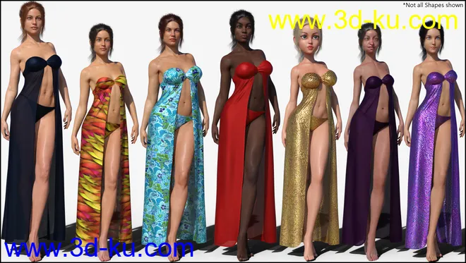 dForce Dresskini for Genesis 8 Female(s)模型的图片5