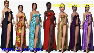 3D打印模型dForce Dresskini for Genesis 8 Female(s)的图片