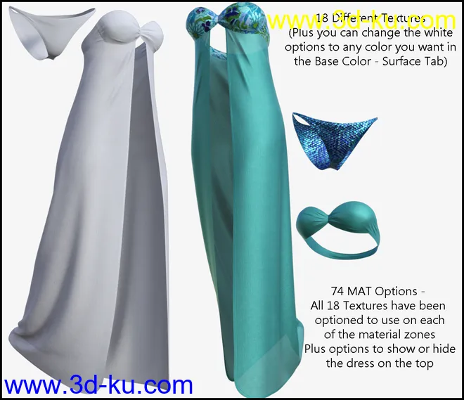 dForce Dresskini for Genesis 8 Female(s)模型的图片7