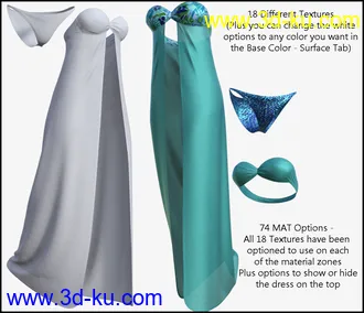 3D打印模型dForce Dresskini for Genesis 8 Female(s)的图片