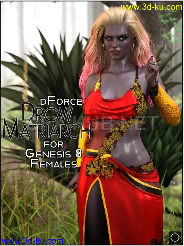 dForce Drow Matriarch for Genesis 8 Females模型的图片1