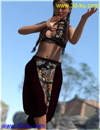 3D打印模型dForce Eastern Wind Outfit for Genesis 8 Females的图片