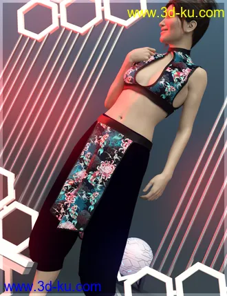 3D打印模型dForce Eastern Wind Outfit for Genesis 8 Females的图片