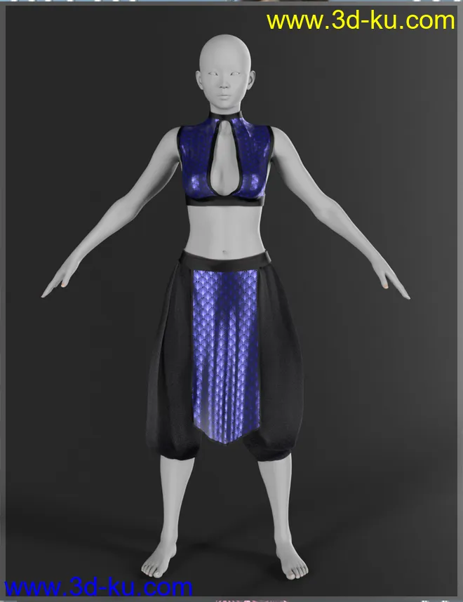 dForce Eastern Wind Outfit for Genesis 8 Females模型的图片11