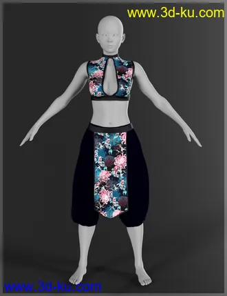 3D打印模型dForce Eastern Wind Outfit for Genesis 8 Females的图片