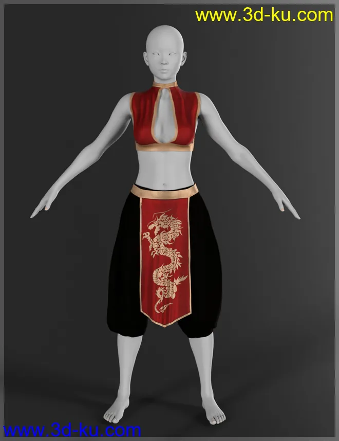 dForce Eastern Wind Outfit for Genesis 8 Females模型的图片15