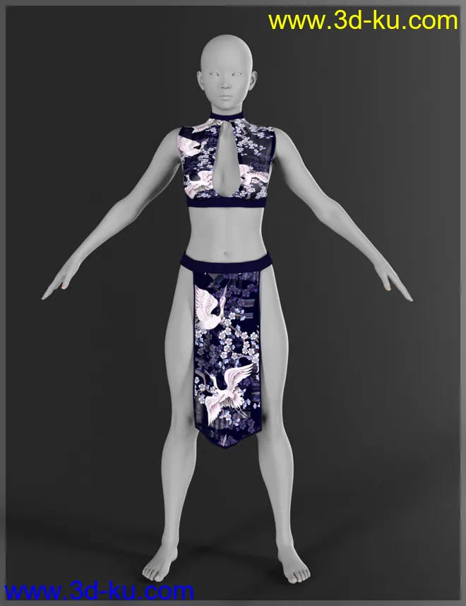 dForce Eastern Wind Outfit for Genesis 8 Females模型的图片17