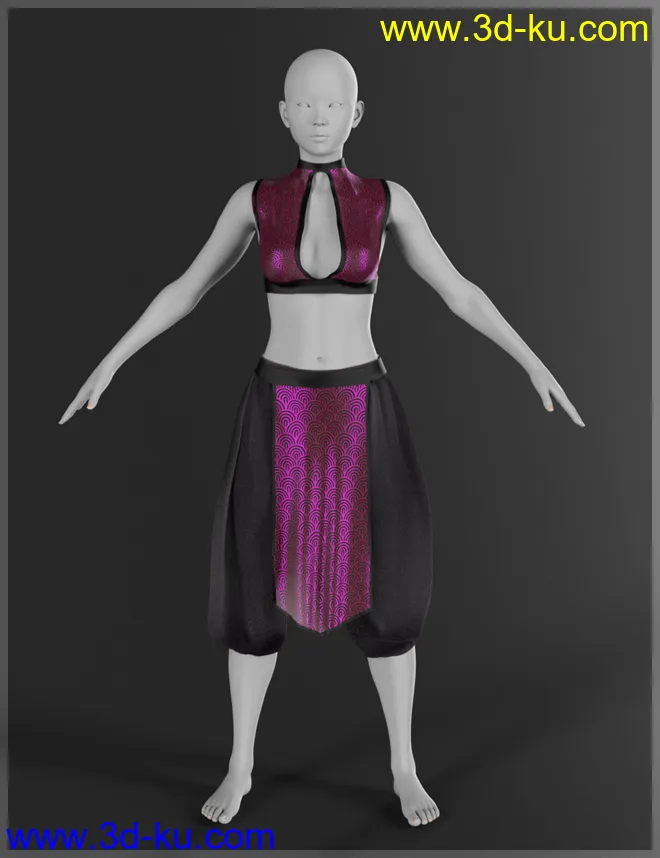 dForce Eastern Wind Outfit for Genesis 8 Females模型的图片18