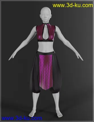 3D打印模型dForce Eastern Wind Outfit for Genesis 8 Females的图片