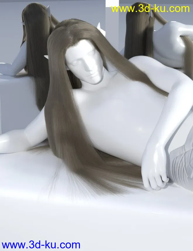 dForce Elven Lord Hair for Genesis 8模型的图片6