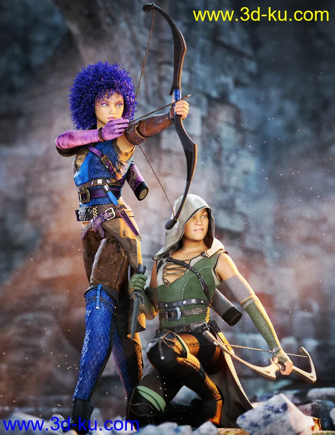dForce Ember Skies Outfit Textures模型的图片1