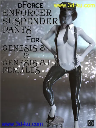 3D打印模型dForce Enforcer Suspender Pants for Genesis 8 and 8.1 Females的图片