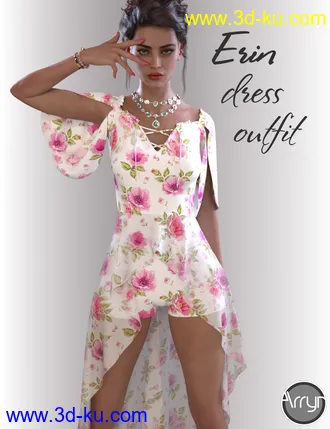 3D打印模型dForce Erin Holiday Dress for Genesis 8 Females的图片