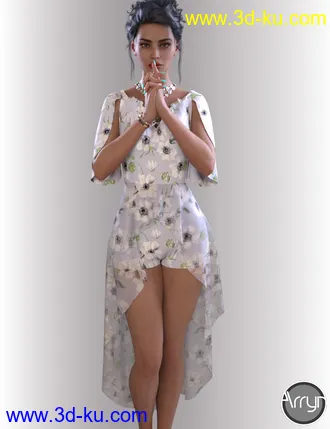 3D打印模型dForce Erin Holiday Dress for Genesis 8 Females的图片