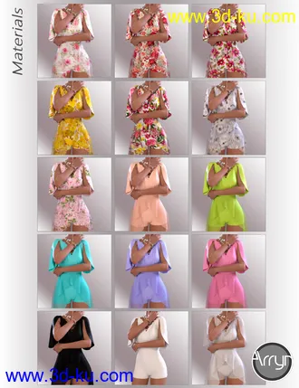 3D打印模型dForce Erin Holiday Dress for Genesis 8 Females的图片