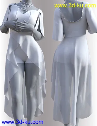 3D打印模型dForce Erin Holiday Dress for Genesis 8 Females的图片
