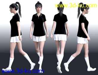 3D打印模型dForce Everyday Polo Style Outfit for Genesis8 Females的图片