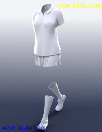 3D打印模型dForce Everyday Polo Style Outfit for Genesis8 Females的图片